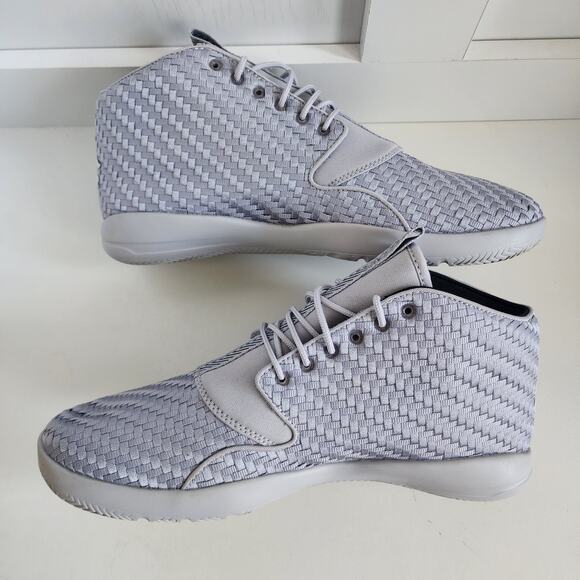 Jordan Men's Size 11 Eclipse Chukka Basketball High Top  Shoe Lace Up Wolf Grey - Picture 5 of 10